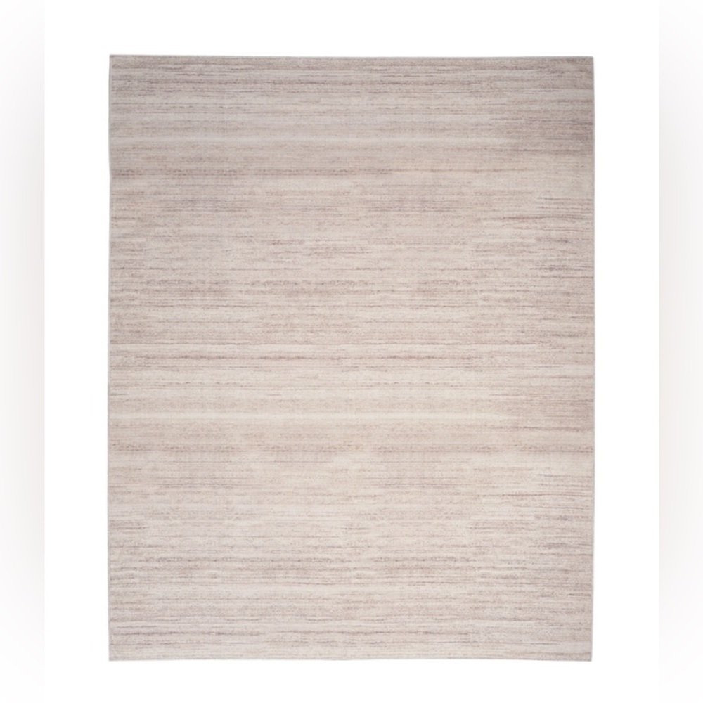 Nourison Home 9 X 12 (ft) Ivory Mocha Indoor
Solid Machine Washable Area Rug New
